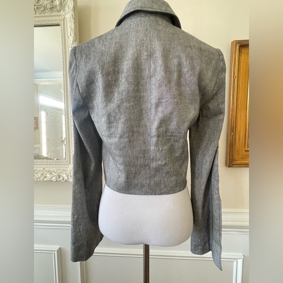 New By Anthropologie Cropped Slit Jacket Size 2 - Picture 7 of 9